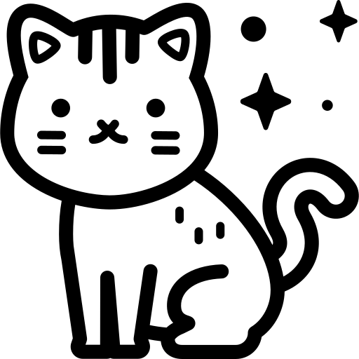 Cat coloring pages category icon